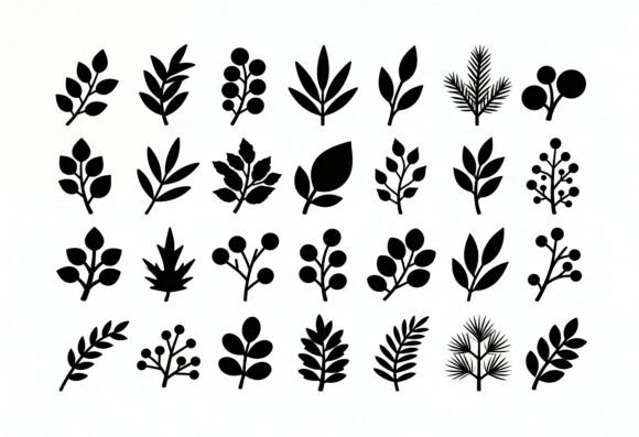 Download Botanical Clipart Bundle Leaves Berries - Botanical Collection
