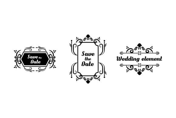 Download Set of Decorative Vintage Wedding Frame - Premium Resources