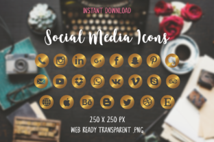 Download Gold Social Media Icons - Icon Collection