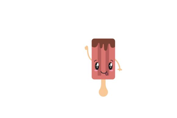 Download Kawaii Choco Lava Ice Stick Icon - Icon Collection