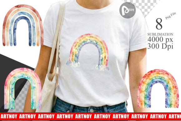Download Abstract Boho Rainbow Sublimation PNG - Abstract boho Collection