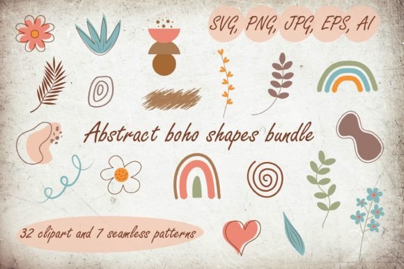 Download Abstract Boho Shapes Bundle - Abstract boho Collection
