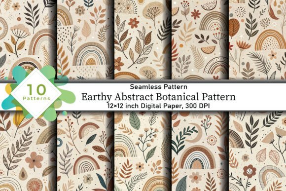 Download Earthy Abstract Botanical Pattern - Botanical Collection